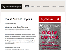 Tablet Screenshot of eastsideplayers.ca